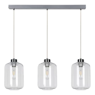 Britop LAMPA wisząca TARRO 15880328 skandynawska OPRAWA szklany zwis przezroczysty chrom - Lampy sufitowe - miniaturka - grafika 1