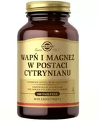 Witaminy i minerały - SOLGAR Wapń i Magnez w postaci cytrynianu zapewniającego lepszą wchłanialność 100 tabletek - miniaturka - grafika 1