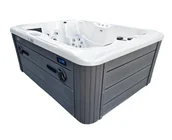 Baseny ogrodowe - HYDROSAN - Wanna SPA Jacuzzi ogrodowe z hydromasażem 3-osobowa 210x160 cm BIAŁA PERŁA OBUDOWA SZARA SPA102 - miniaturka - grafika 1