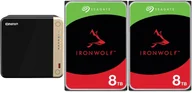 Serwery - Serwer plików Qnap Qnap TS-464-8G + 2x Seagate IronWolf 8TB ST8000VN004 - miniaturka - grafika 1