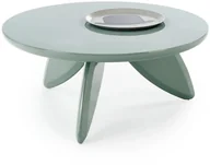 Ławy i stoliki kawowe - Stolik kawowy SORAYA 2 80x80cm jasny niebieski HALMAR - miniaturka - grafika 1