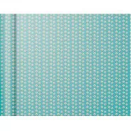 Opakowania i torebki na prezenty - Clairefontaine Papier pakowy mini rolki Kwiaty na niebieskim tle 35 cm x 5 m - miniaturka - grafika 1