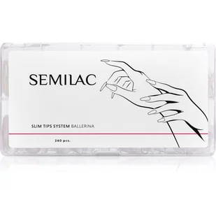Semilac Slim Tips System tipsy do przedłużania paznokci Ballerina 240szt - Sztuczne paznokcie i akcesoria - miniaturka - grafika 1
