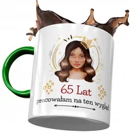Kubki - Kubek Zielony na Urodziny 65 65te 65-te na Prezent z Nadrukiem ze Zdjęciem + Opakowanie na prezent (wzór 02) - miniaturka - grafika 1