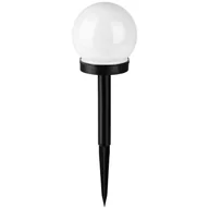 Lampy ogrodowe - Lampa ogrodowa solarna LED kula 10cm 6000K zimna biel wbijana IP44 MasterLED - miniaturka - grafika 1