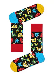 Happy Socks Funny Dog Sock, kolorowe i zabawne, Skarpety dla kobiet i mężczyzn, Czarny-Czerwony-Niebieski (36-40) - Skarpetki męskie - miniaturka - grafika 1