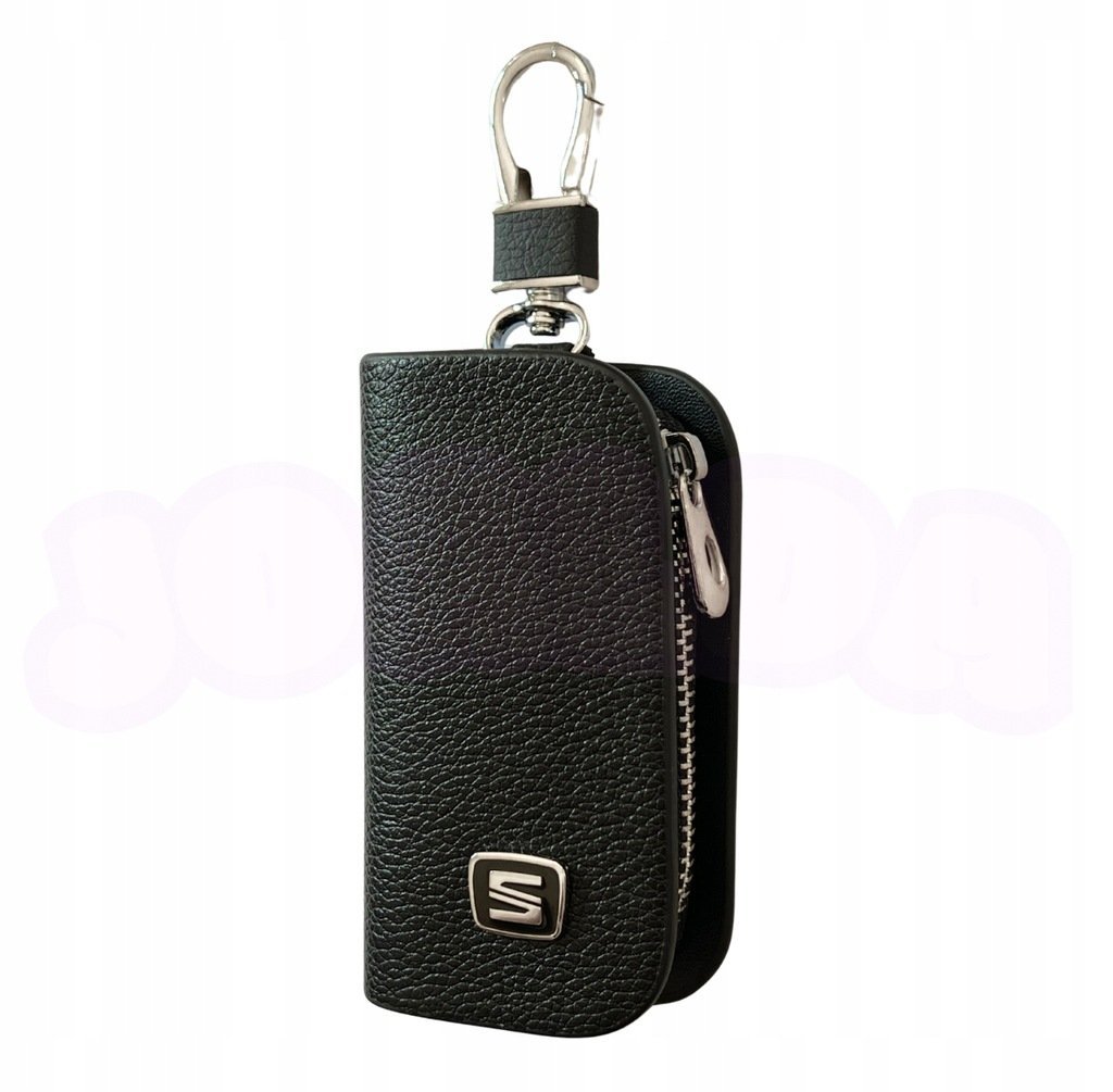 SKÓRZANE ETUI na klucze SEAT logo KLUCZYK samochodowy ELEGANCKI brelok