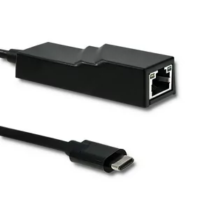 Qoltec Adapter USB typ C męski | RJ-45 żeński | 20cm (50378) - Kable komputerowe i do monitorów - miniaturka - grafika 1