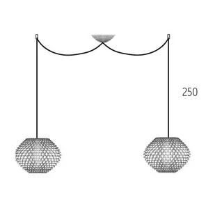 Casablanca Andao lampa wisząca 2-punktowa - Lampy sufitowe - miniaturka - grafika 2