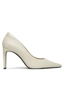 Czółenka - Calvin Klein Szpilki Pump 90 Pointy Hw Bar Lth HW0HW02527 Beżowy - miniaturka - grafika 1