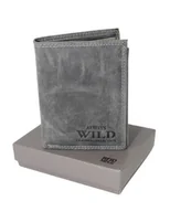 Portfele - Portfel Męski Skórzany ALWAYS WILD Skóra Licowa Duży Pionowy Dwa Skrzydełka RFID N4-P-CHM 0983 CZARNY 13 x 10 x 2 [cm] - miniaturka - grafika 1