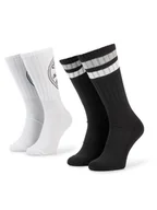 Skarpetki damskie - Converse Zestaw 2 par wysokich skarpet unisex E744A-2020 Czarny - miniaturka - grafika 1