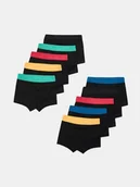 Majtki dla dzieci - Sinsay - Bawełniane bokserki 10 pack - czarny - miniaturka - grafika 1