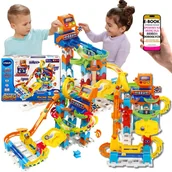 Zabawki konstrukcyjne - ZABAWKA INTERAKTYWNA KONSTRUKCYJNY TOR DLA DZIECI 4+ EFEKTY DŹWIĘKOWE I ŚWIETLNE PREZENT DLA DZIECKA + EBOOK-3 - miniaturka - grafika 1