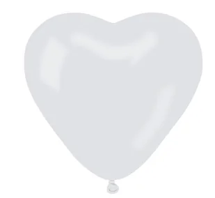 Godan Balon Serce Go biały Cr/01 Fol Op50szt - Balony i akcesoria - miniaturka - grafika 2