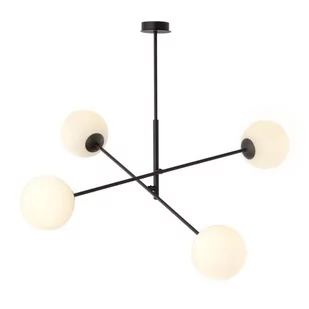 Emibig LINEAR 4 BLACK/OPAL 1169/4 lampa sufitowa żyrandol nowoczesny klosze 1169/4 - Lampy sufitowe - miniaturka - grafika 1