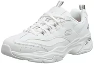 Sneakersy damskie - Skechers Damskie sneakersy D'Lites 4.0 Fresh Diva, Biała skórzana siatka szare wykończenie, 41 EU - miniaturka - grafika 1