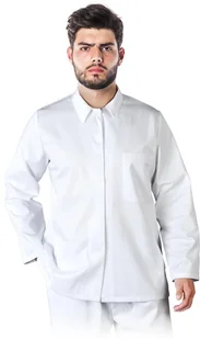 BLUZA OCHRONNA LHOLLMAN LH-FOOD_JBU; BIAŁY (S) - Odzież robocza - miniaturka - grafika 1