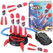 Zabawki i gry sportowe - Wyrzutnia Rakiet Piankowych Duża Potrójna Katapulta Pompka Rakiety Piankowe - miniaturka - grafika 1