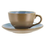 Herbata - filiżanka ze spodkiem wood/ocean 29022 - miniaturka - grafika 1