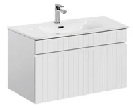 Szafki łazienkowe - Szafka ICONIC WHITE 82-80-D-1S z umywalką Sky - miniaturka - grafika 1