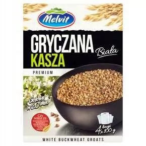 KASZA GRYCZANA MELVIT BIAŁA 4*100 g - Kasza - miniaturka - grafika 1