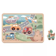 Sortery dla dzieci - Tooky Toy: Układanka z efektami dźwiękowymi - Pojazdy - miniaturka - grafika 1