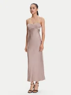 Sukienki - Guess Sukienka wieczorowa W5YK35 WHEZ2 Beżowy Slim Fit - miniaturka - grafika 1