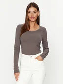 Bluzki damskie - ONLY Bluzka 15204712 Szary Stretch Fit - miniaturka - grafika 1