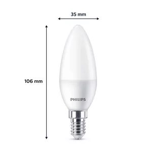 Philips świeca LED E14 4,9W 470lm 2 700 K mat 6szt - Żarówki LED - miniaturka - grafika 2