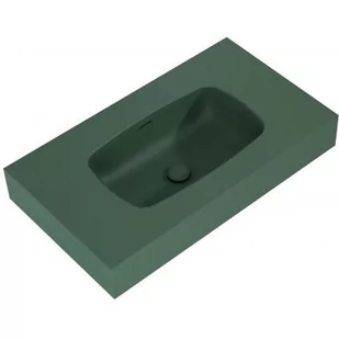 Elita Dimple umywalka 80,6x46 cm ścienna prostokątna zielony mat 168856 - Umywalki - miniaturka - grafika 1