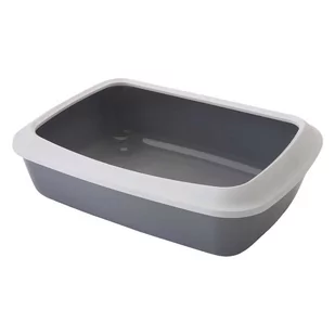 Savic Iriz, kuweta dla kota z rantem - 42 cm, szara - Dł. x szer. x wys.: 42 x 31 x 12,5 cm - Kuwety dla kotów - miniaturka - grafika 1