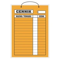 Tablice BHP - Tablica laminowana A3 - cennik pomarańczowy - miniaturka - grafika 1