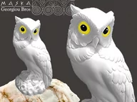 Figurki dekoracyjne - Sowa symbol Ateny alabaster grecki - miniaturka - grafika 1