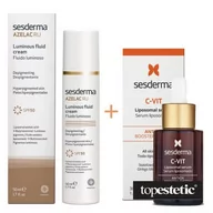 Zestawy kosmetyków damskich - Sesderma Azelac RU Luminous Fluid Cream + C-VIT Liposomal Serum ZESTAW Emulsja rozświetlająca SPF 50 50 ml + Serum liposomowe 30 ml - miniaturka - grafika 1