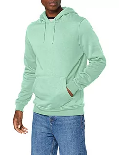 Bluzy męskie - Build Your Brand Męska bluza z kapturem Heavy Hoody dla mężczyzn, jednokolorowa z kieszenią typu kangur i ściągaczami, rozmiar od XS do 5XL, dostępna w wielu kolorach, Neo Mint, S - grafika 1