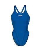 Stroje kąpielowe - ARENA Damski kostium kąpielowy Swim Tech Open Back MaxLife One Piece Solid Team, królewski niebieski, 164 - miniaturka - grafika 1