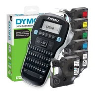 Drukarki kart i etykiet - Drukarka etykiet DYMO LabelManager 160 180dpi / do 12mm / z 5 szt. taśm D1 w zestawie - miniaturka - grafika 1