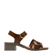 Sandały damskie - Sandały damskie Fly London EBLI 238 skórzane brązowy P145238005 - miniaturka - grafika 1