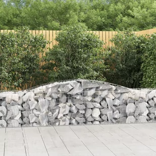 vidaXL Kosze gabionowe, 25 szt, 400x50x60/80 cm, galwanizowane żelazo - Pozostałe narzędzia ogrodowe - miniaturka - grafika 1