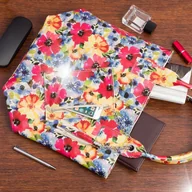 Torby i wózki na zakupy - Wielokolorowa włoska torebka skórzana w kwiaty A4 modna shopperka - miniaturka - grafika 1