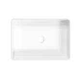 Umywalki - Deante Square Umywalka nablatowa 50,5x35,5 cm biała CGS_6U5S - miniaturka - grafika 1