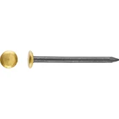 Gwoździe - LUX Gwóźdź stalowy z podniesioną główką pokrytą mosiądzem 2 mm x 25 mm mosiądz - miniaturka - grafika 1