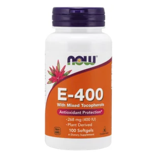 Now Foods NOW Natural E-400 With Mixed Tocopherols 100caps - Witaminy i minerały - miniaturka - grafika 1