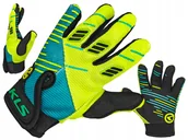 Rękawiczki rowerowe - Kellys Rękawiczki długie Gouki niebieski-limonkowy / Rozmiar: S - miniaturka - grafika 1