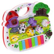 Instrumenty muzyczne dla dzieci - inny Pianinko Organki Zwierzęta Domek Odgłosy Zwierząt - miniaturka - grafika 1