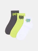 Skarpetki dla dzieci - Sinsay - Skarpetki 3 pack - zielony - miniaturka - grafika 1