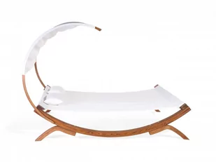 Leżak Ogrodowy Drewniany Biały Teramo - Leżaki ogrodowe - miniaturka - grafika 5