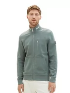 Bluzy męskie - TOM TAILOR Bluza męska, 30358 - zielony (Green Dust Melange), M - miniaturka - grafika 1