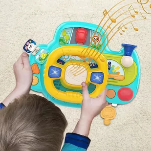 WOOPIE BABY Kierownica Samochodowa Interaktywna z Swiatłami Dźwiękiem - Zabawki interaktywne dla dzieci - miniaturka - grafika 2